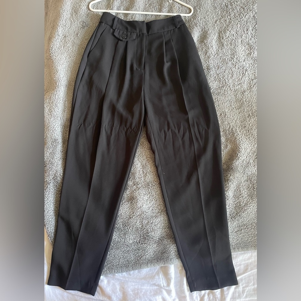 River Island black pleated pants